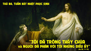 Thứ Ba tuần Bát Nhật Phục Sinh: Đức Giêsu gọi bà: Maria…