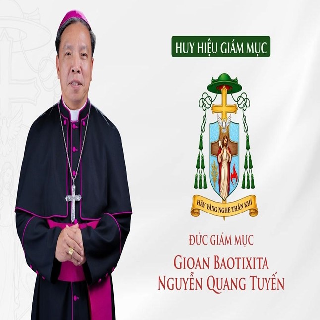 Huy hiệu Giám mục của Đức Giám mục Gioan Baotixita Nguyễn Quang Tuyến