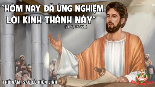 Suy niệm Tin Mừng Thứ Năm sau lễ Hiển Linh