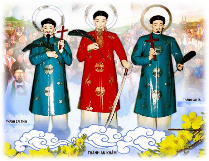 Ngày 13/01: Nhất Gia Tam Thánh: Thánh ĐAMINH PHẠM TRỌNG KHẢM; Thánh GIUSE PHẠM TRỌNG TẢ; Thánh LUCA PHẠM TRỌNG THÌN, Tử đạo