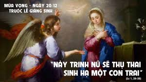Ngày 20 tháng 12 Mùa Vọng: “Thiên Thần truyền tin cho Đức Bà chịu thai”