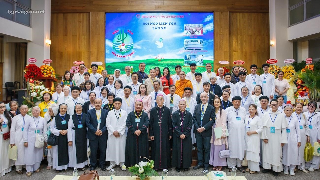 Hội ngộ Liên tôn XV: "Hiệp tâm tỏa lan hy vọng" tại Trung tâm Mục vụ Tổng giáo phận Sài Gòn