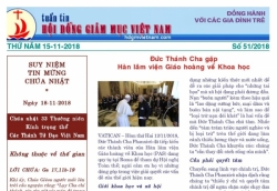 Tuần tin Hội đồng Giám mục Việt Nam số 51/2018