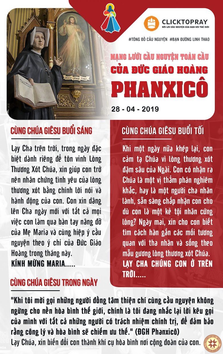 Tông đồ Cầu nguyện ngày 28/4