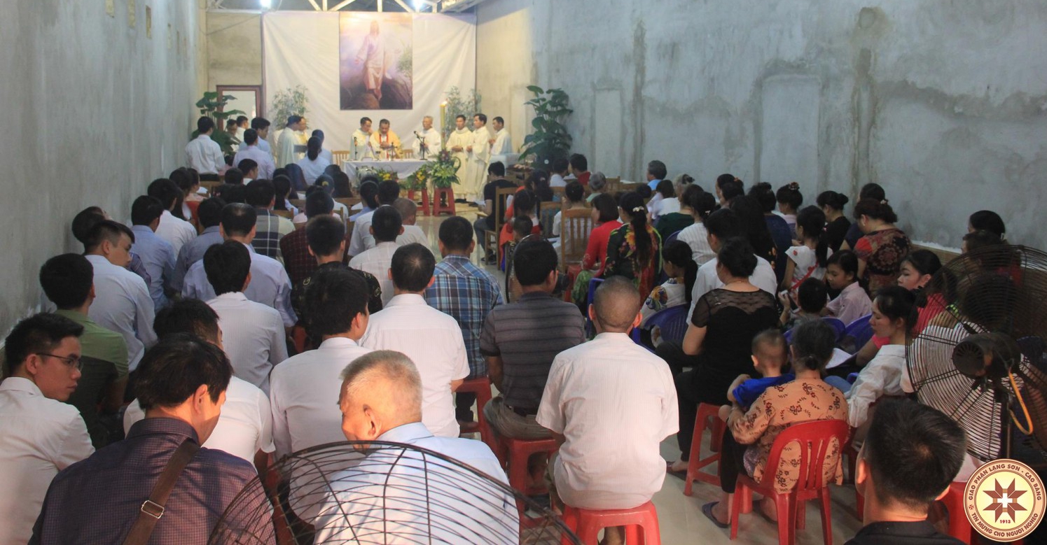 Thánh lễ mừng Chúa Phục Sinh tại Giáo điểm Tân Thanh.