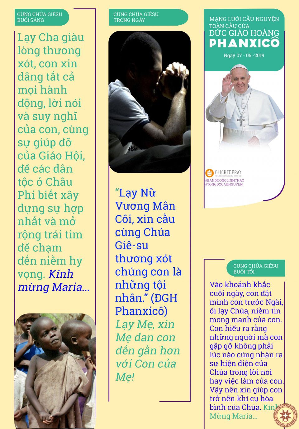 Tông đồ Cầu nguyện ngày 07/5