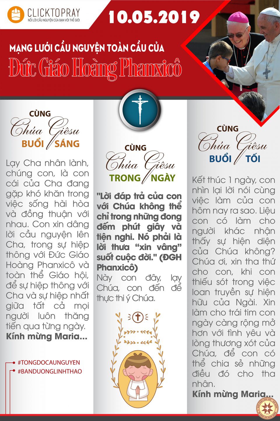 Tông đồ Cầu nguyện ngày 10/5