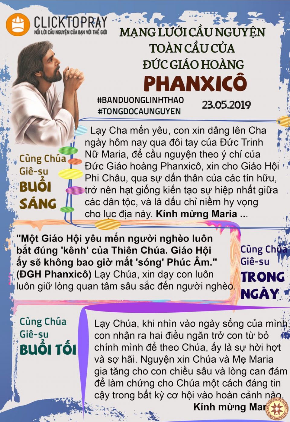 Tông đồ Cầu nguyện ngày 23/5