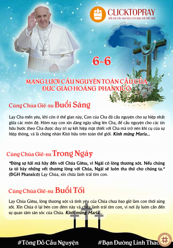 Tông đồ Cầu nguyện ngày 06/6
