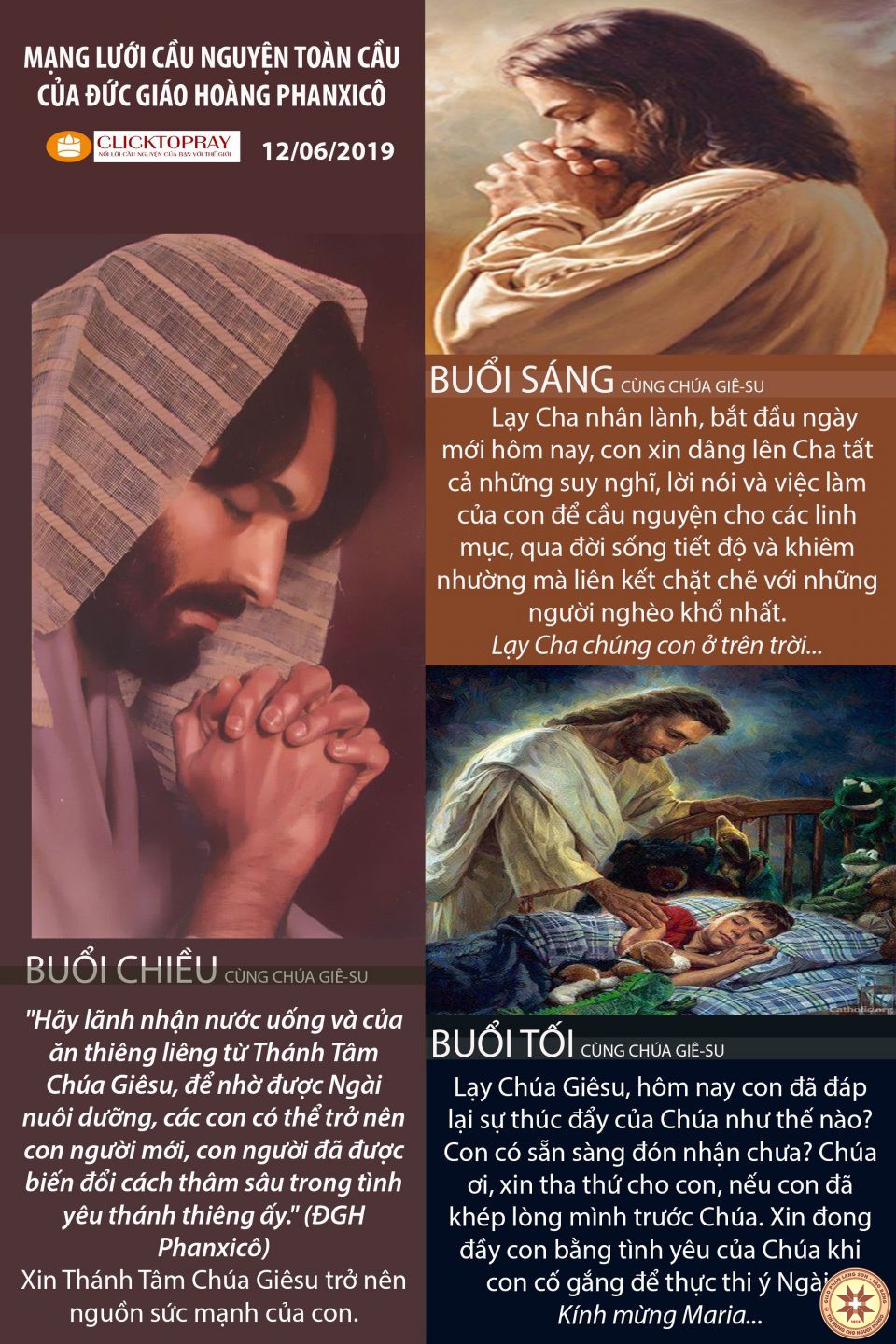 Tông đồ Cầu nguyện ngày 12/6