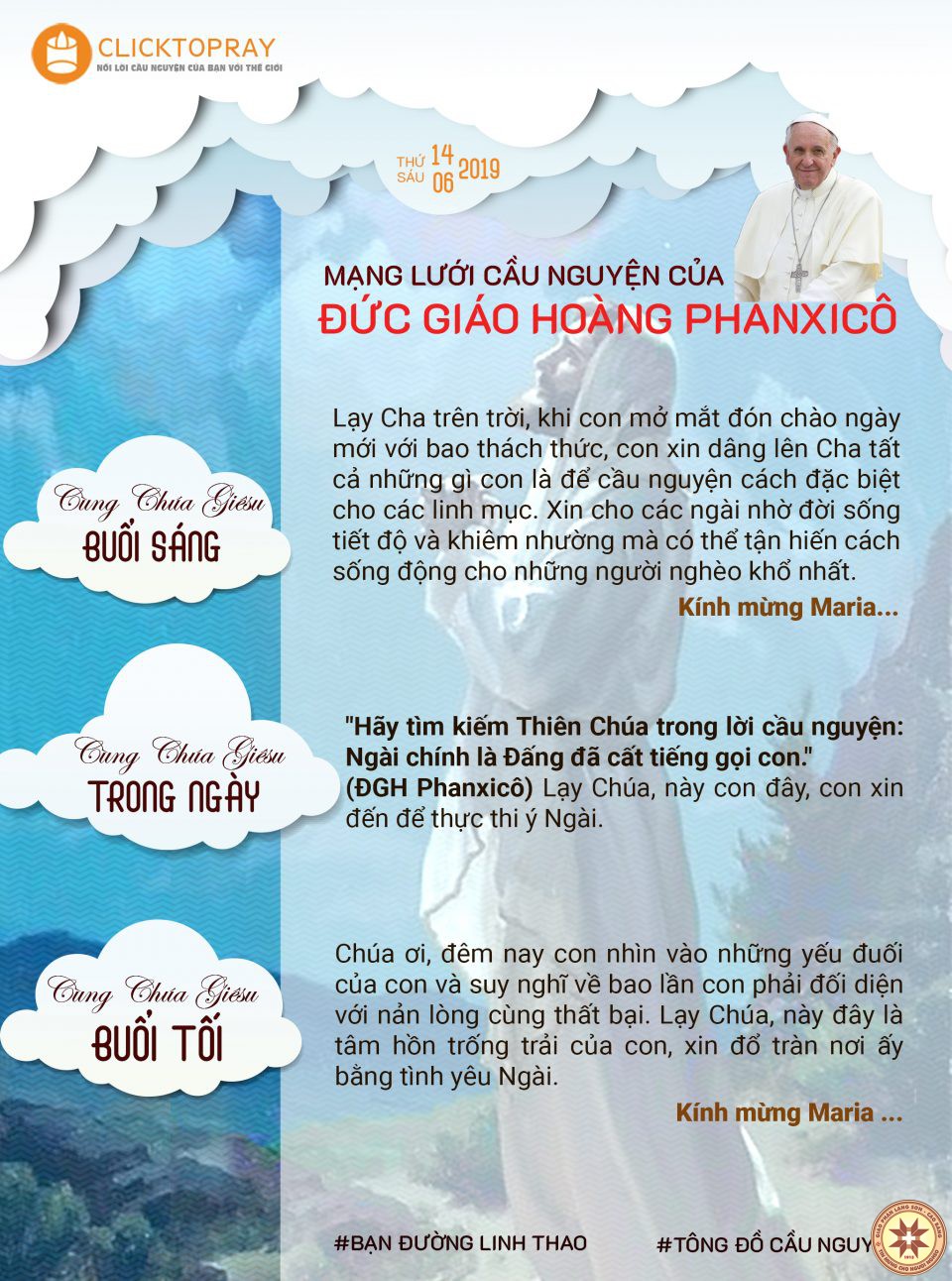 Tông đồ Cầu nguyện ngày 14/6