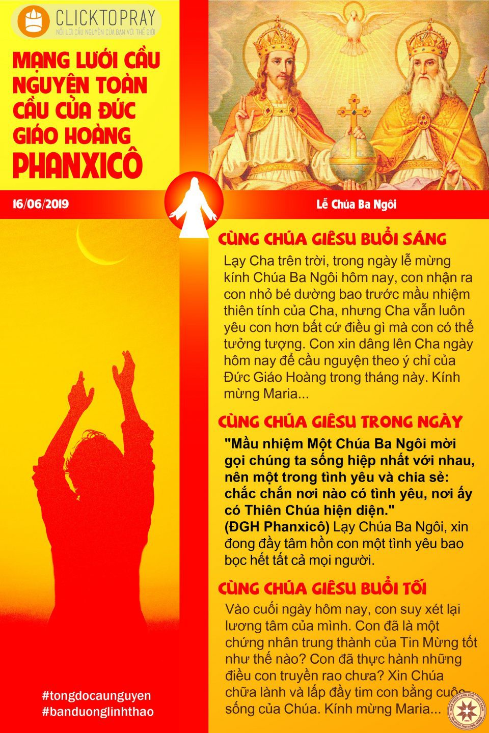 Tông đồ Cầu nguyện ngày 16/6