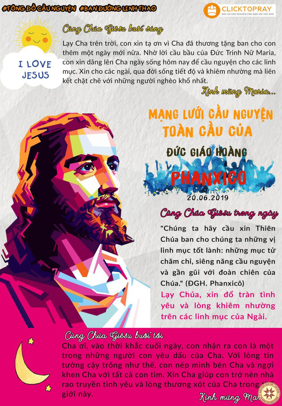 Tông đồ Cầu nguyện ngày 20/6