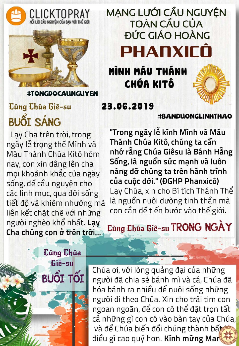 Tông đồ Cầu nguyện ngày 23/6
