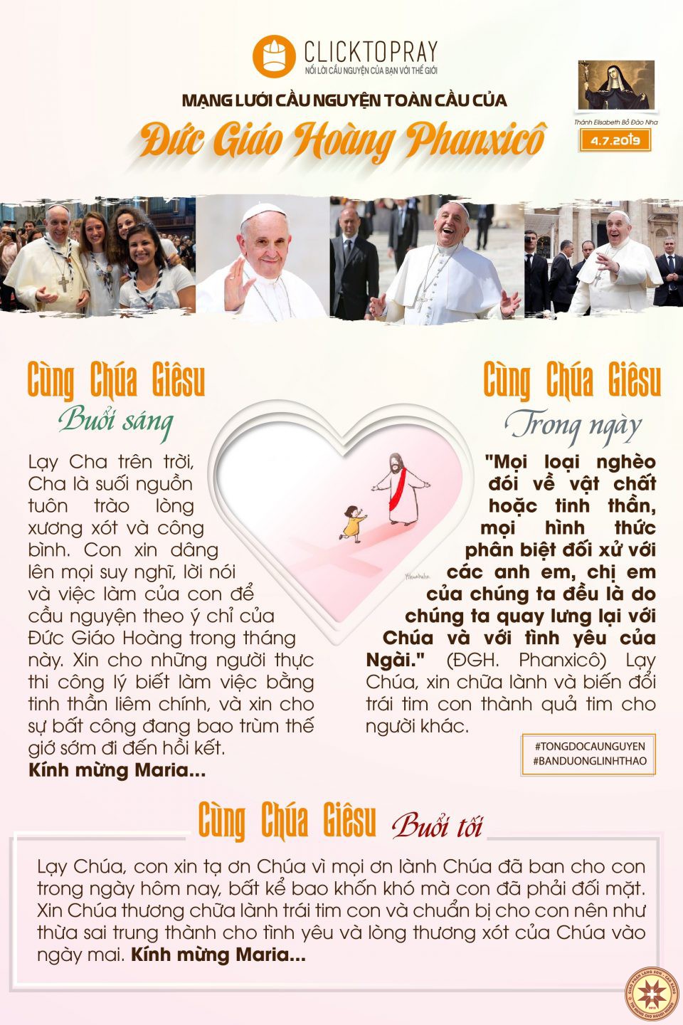 Tông đồ Cầu nguyện ngày 04/7