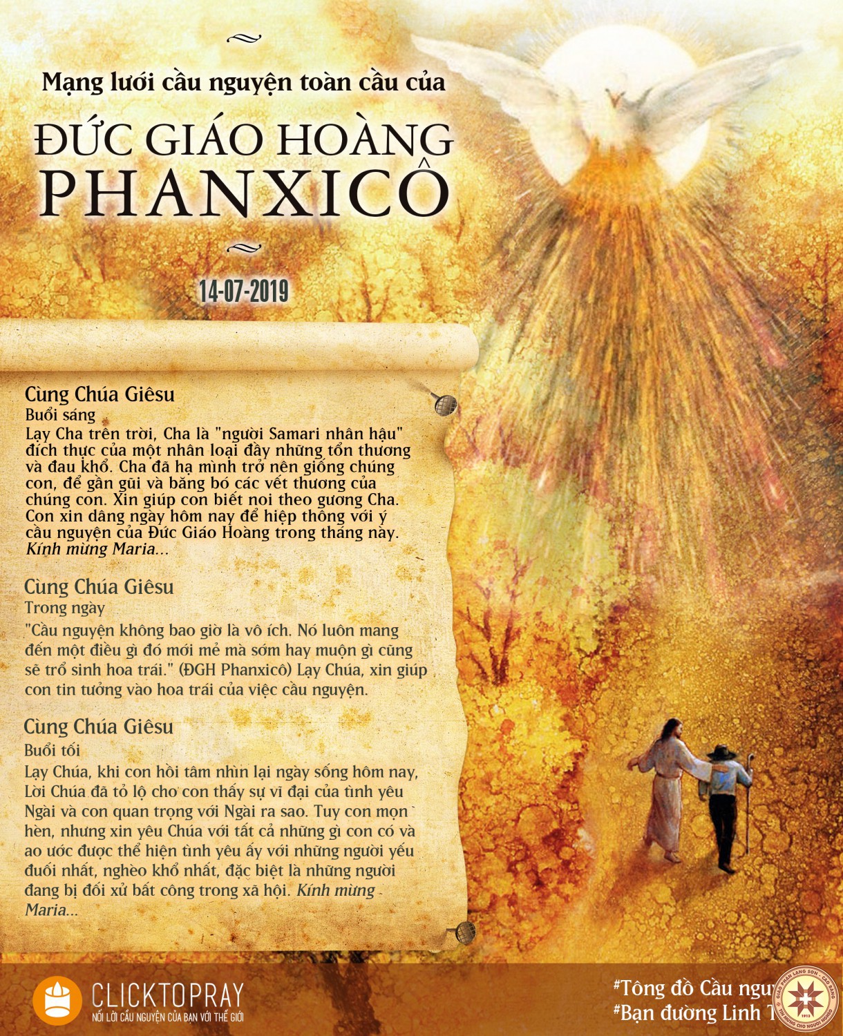 Tông đồ Cầu nguyện ngày 14/7