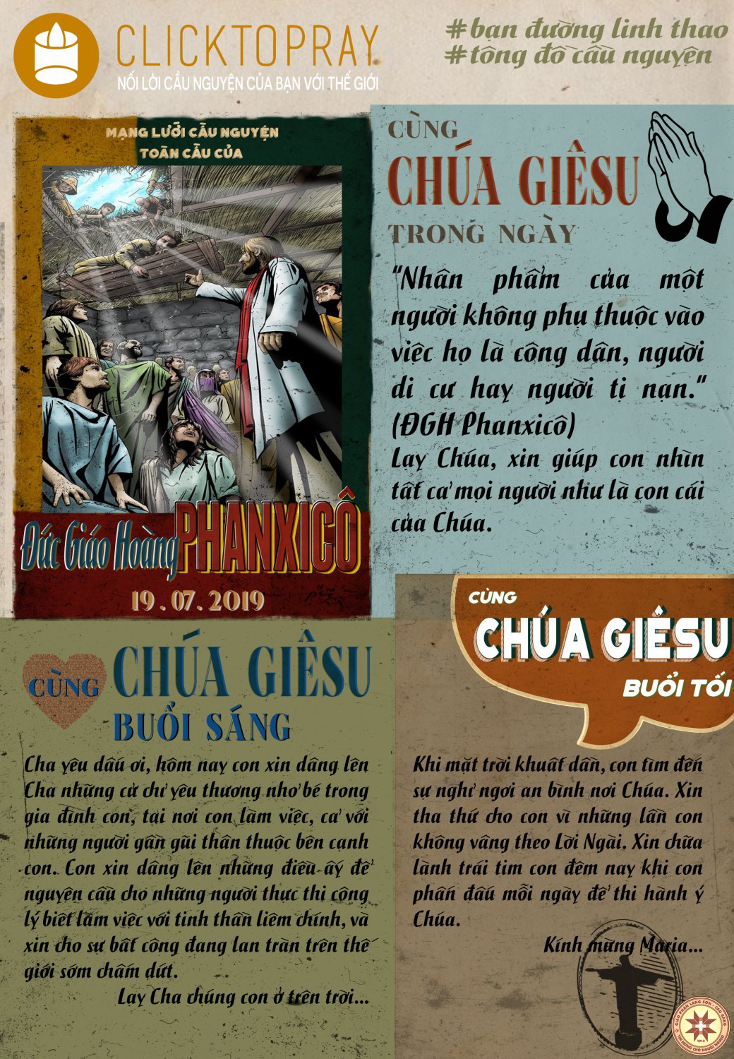 Tông đồ Cầu nguyện ngày 19/7