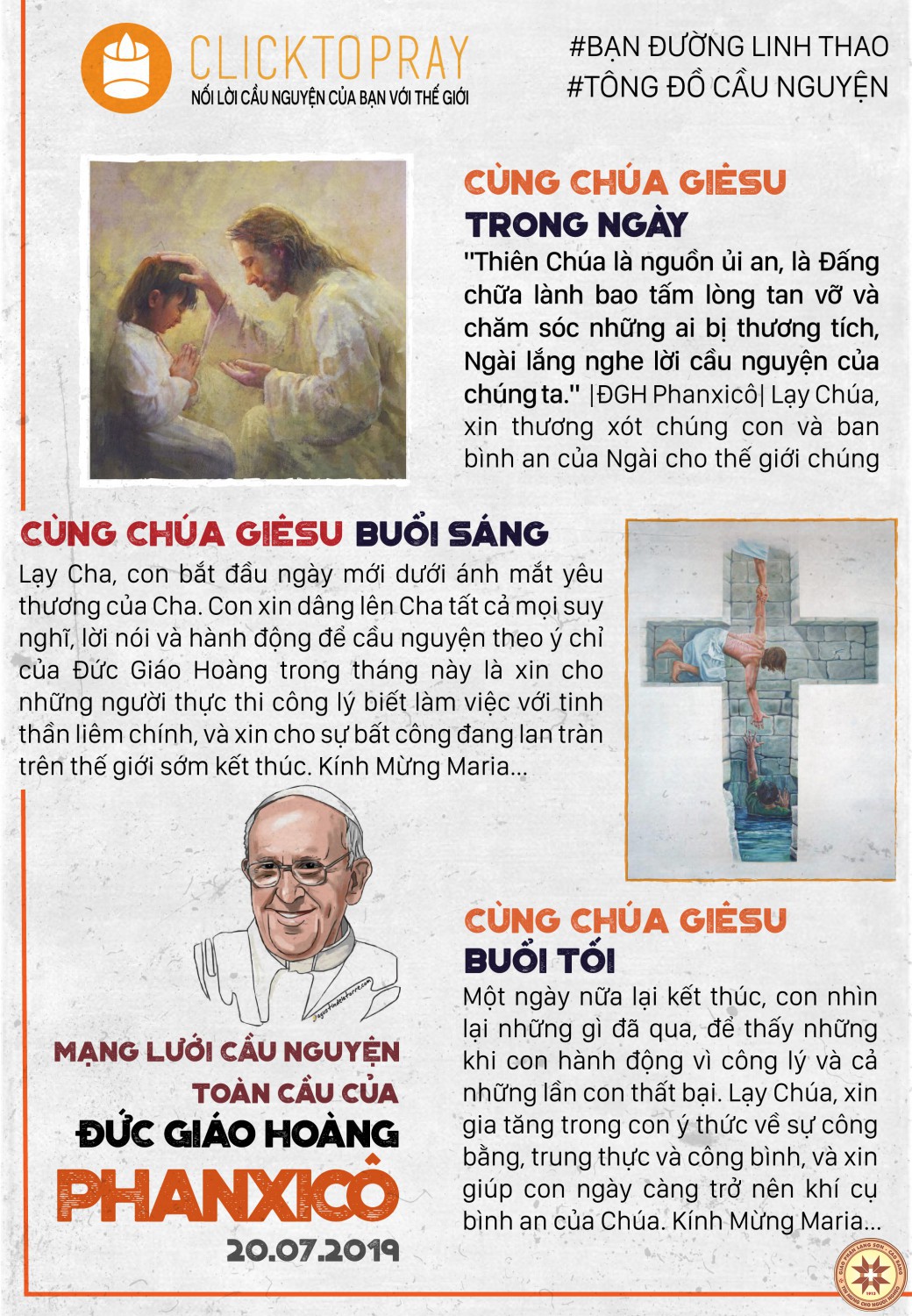 Tông đồ Cầu nguyện ngày 20/7