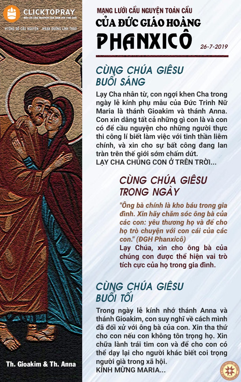 Tông đồ Cầu nguyện ngày 26/7