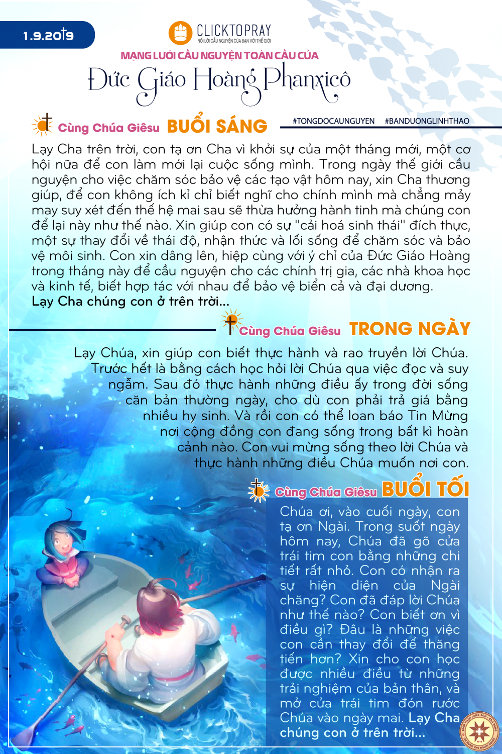 Tông đồ Cầu nguyện ngày 31/8