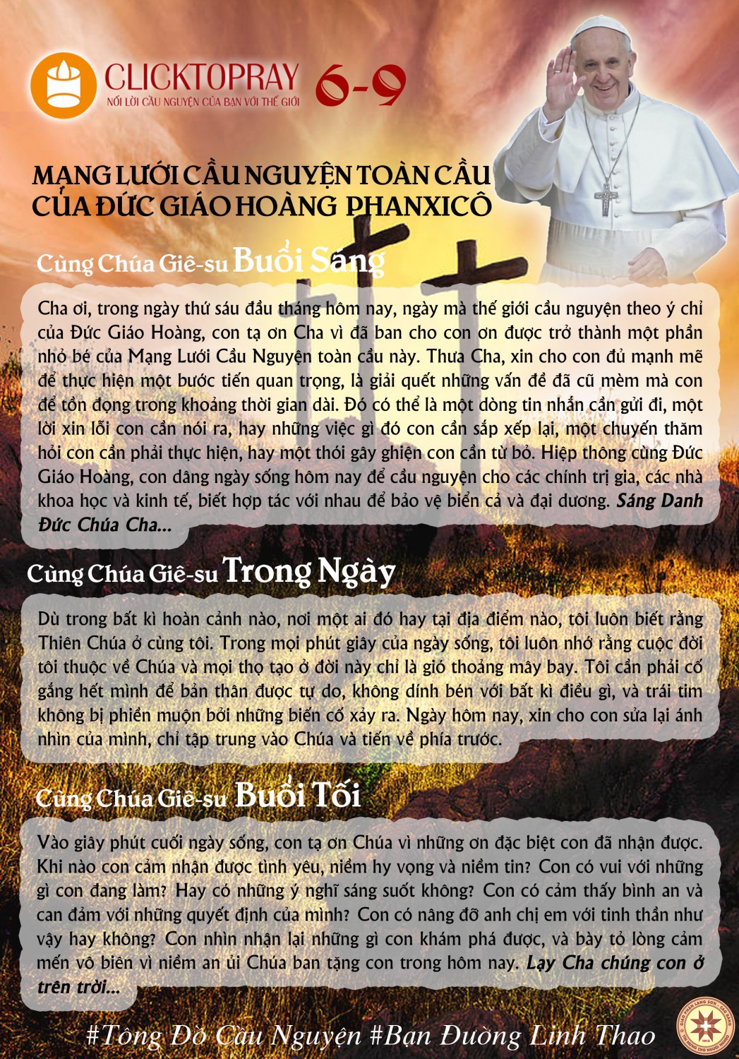 Tông đồ Cầu nguyện ngày 06/9