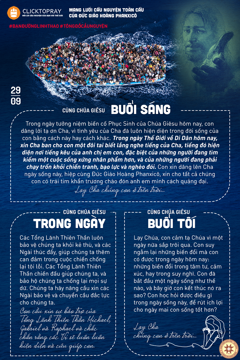 TÔNG ĐỒ CẦU NGUYỆN, NGÀY 29-09