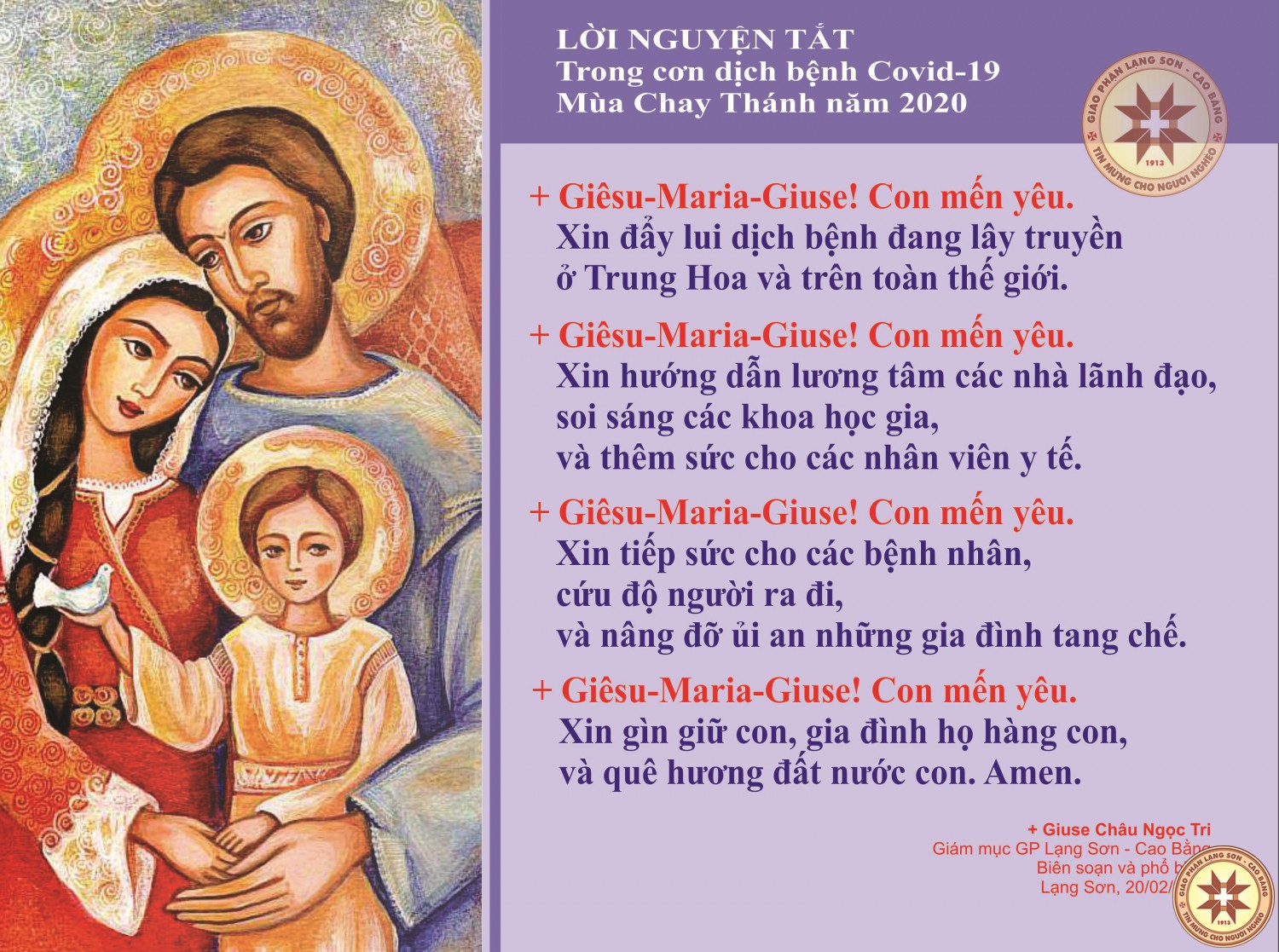 Lời Nguyện Tắt Trong Cơn Dịch Bệnh Covid -19