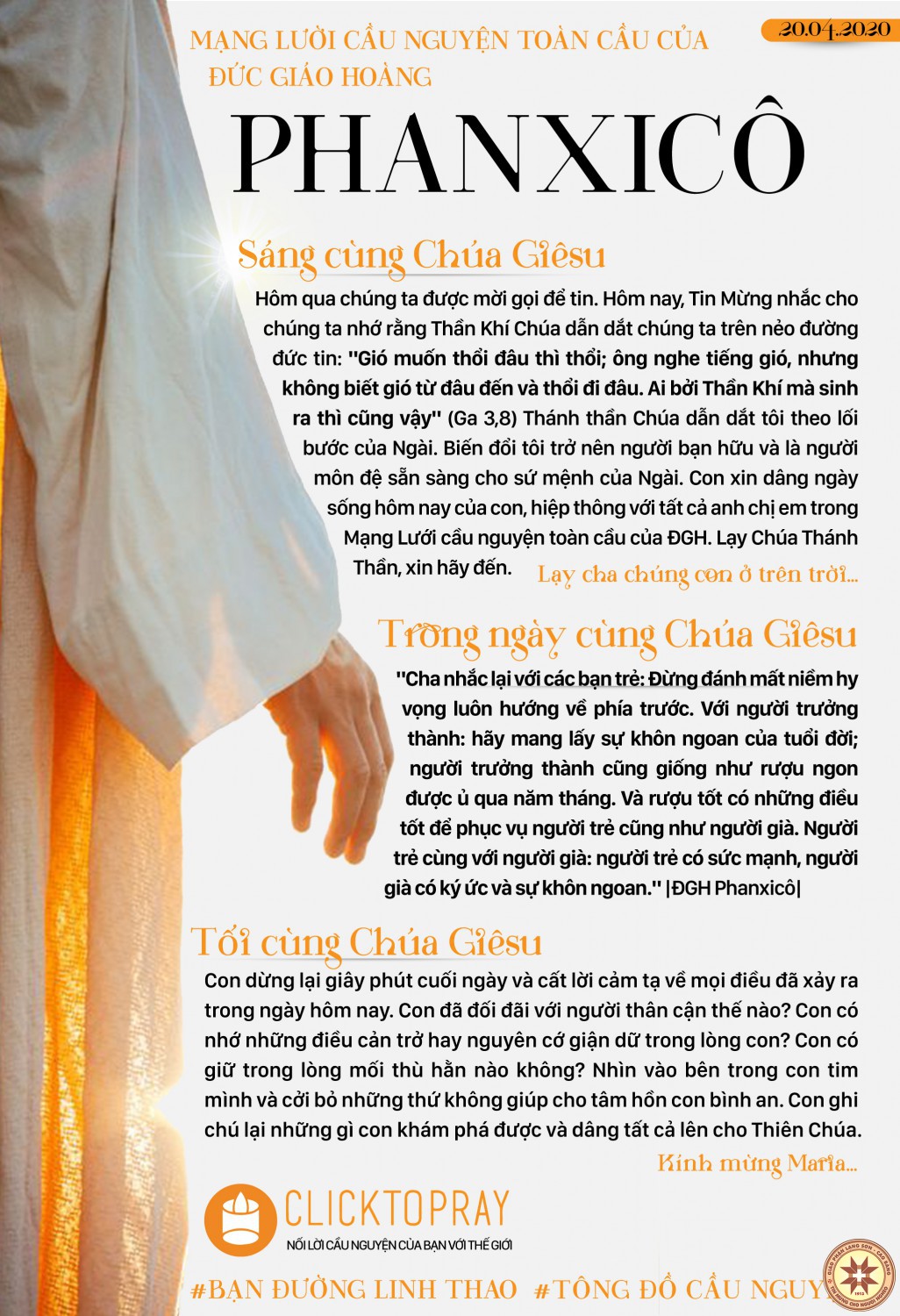 Tông đồ Cầu nguyện ngày 20/4