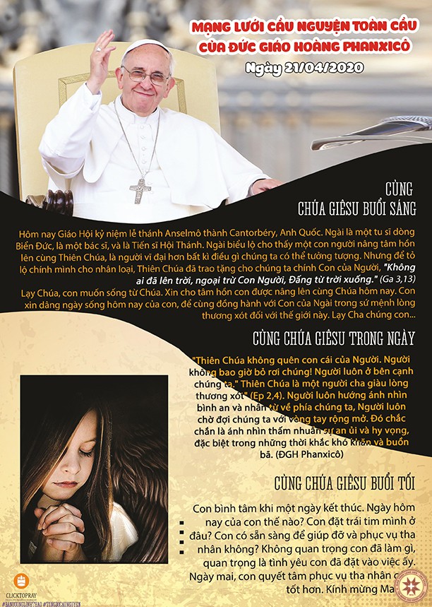 Tông đồ Cầu nguyện ngày 21/4