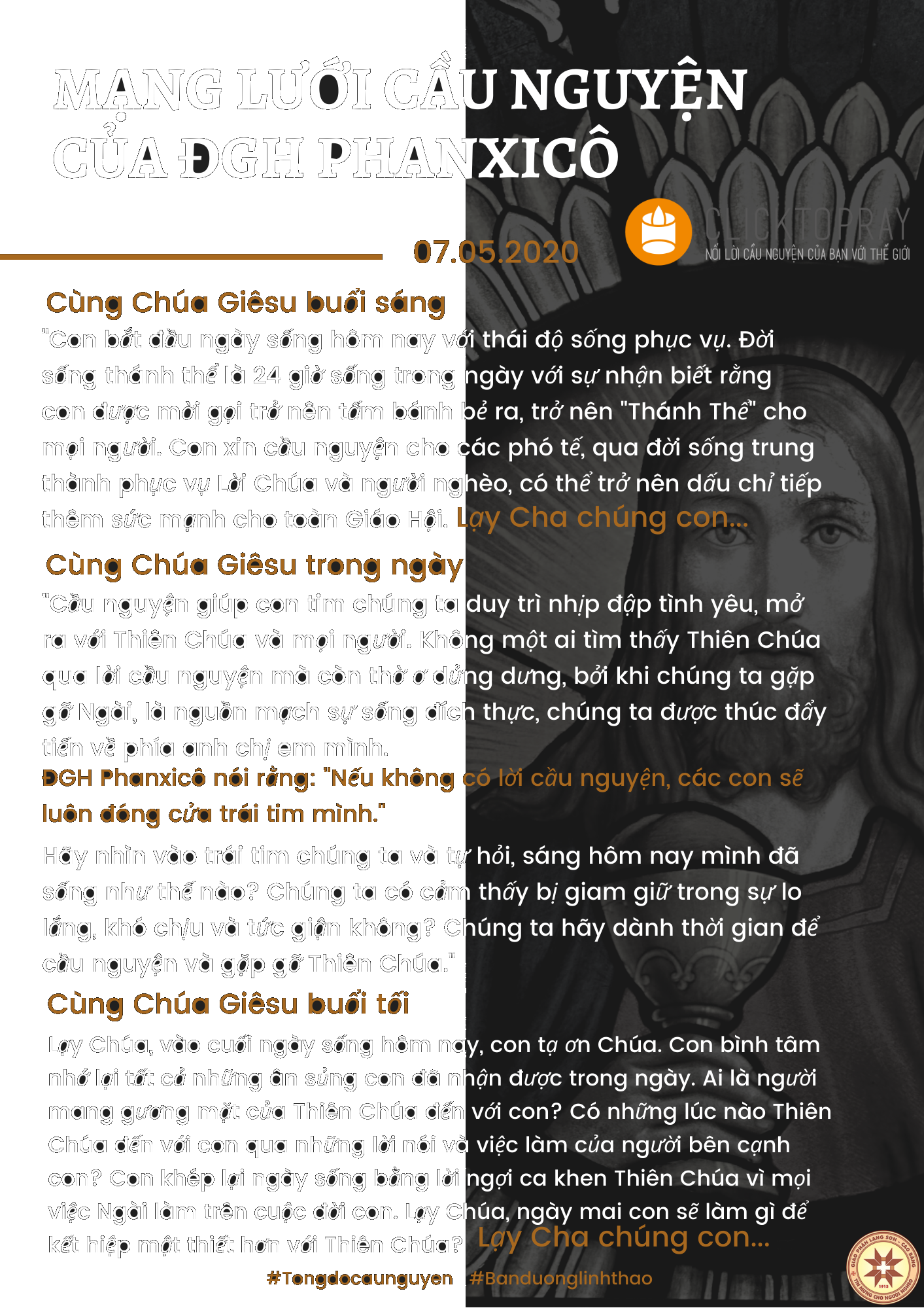 Tông đồ Cầu nguyện ngày 07/5