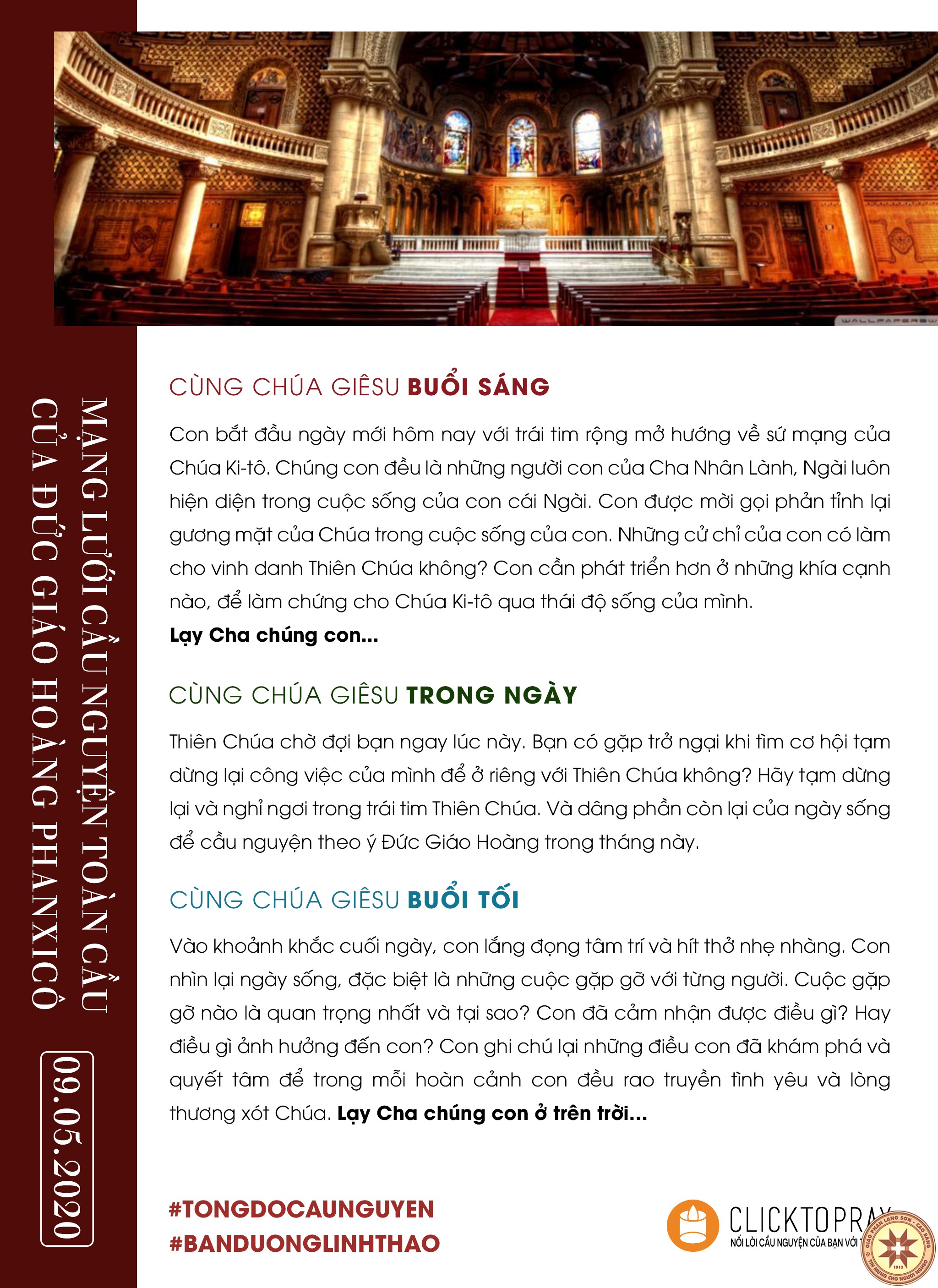 Tông đồ Cầu nguyện ngày 09/5