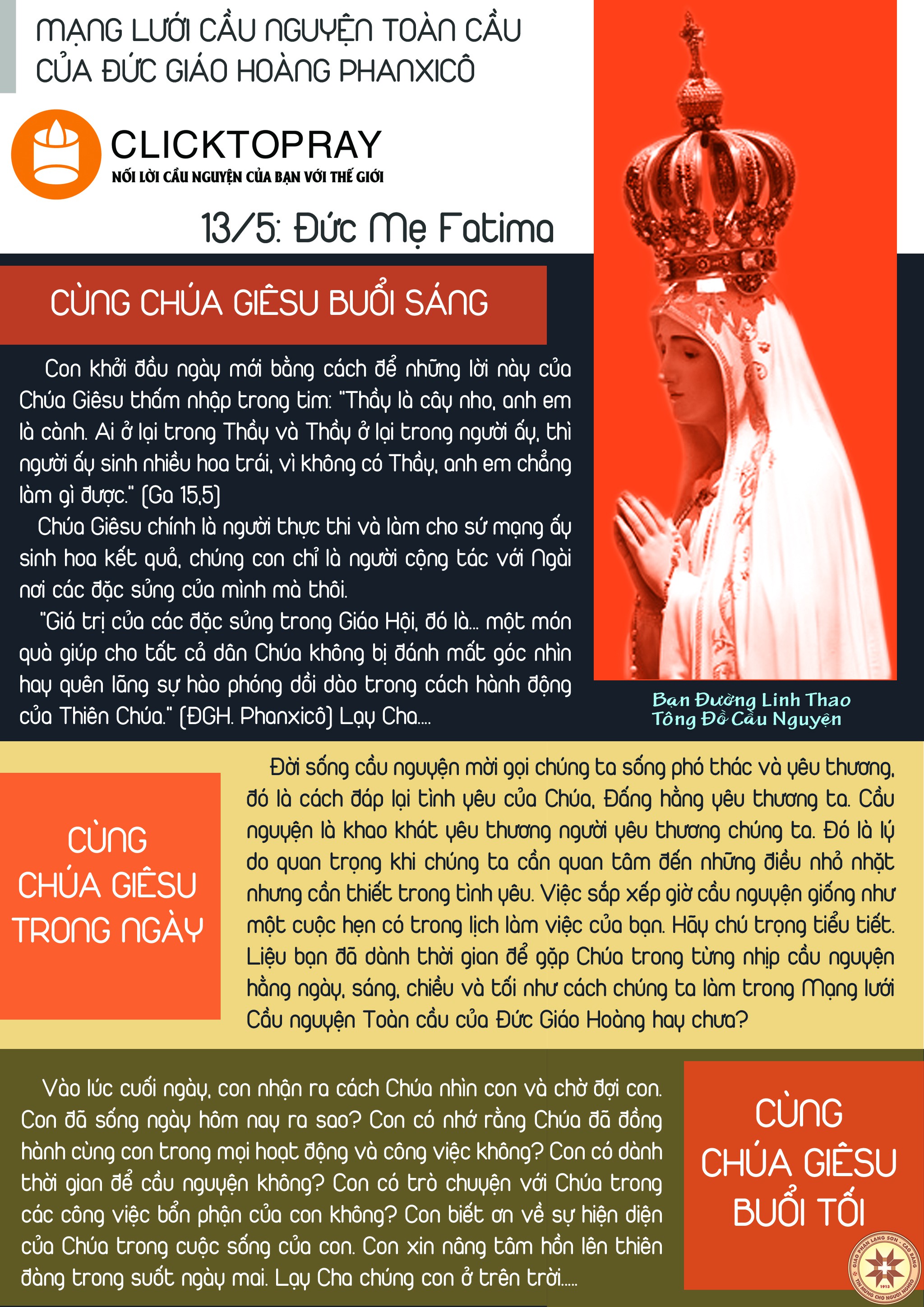 Tông đồ Cầu nguyện ngày 13/5