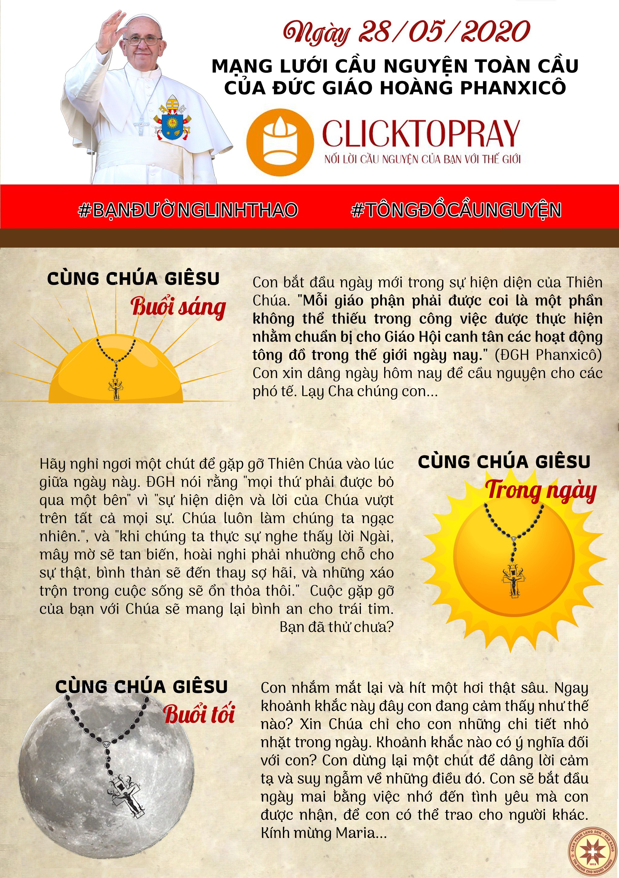 Tông đồ Cầu nguyện ngày 28/5