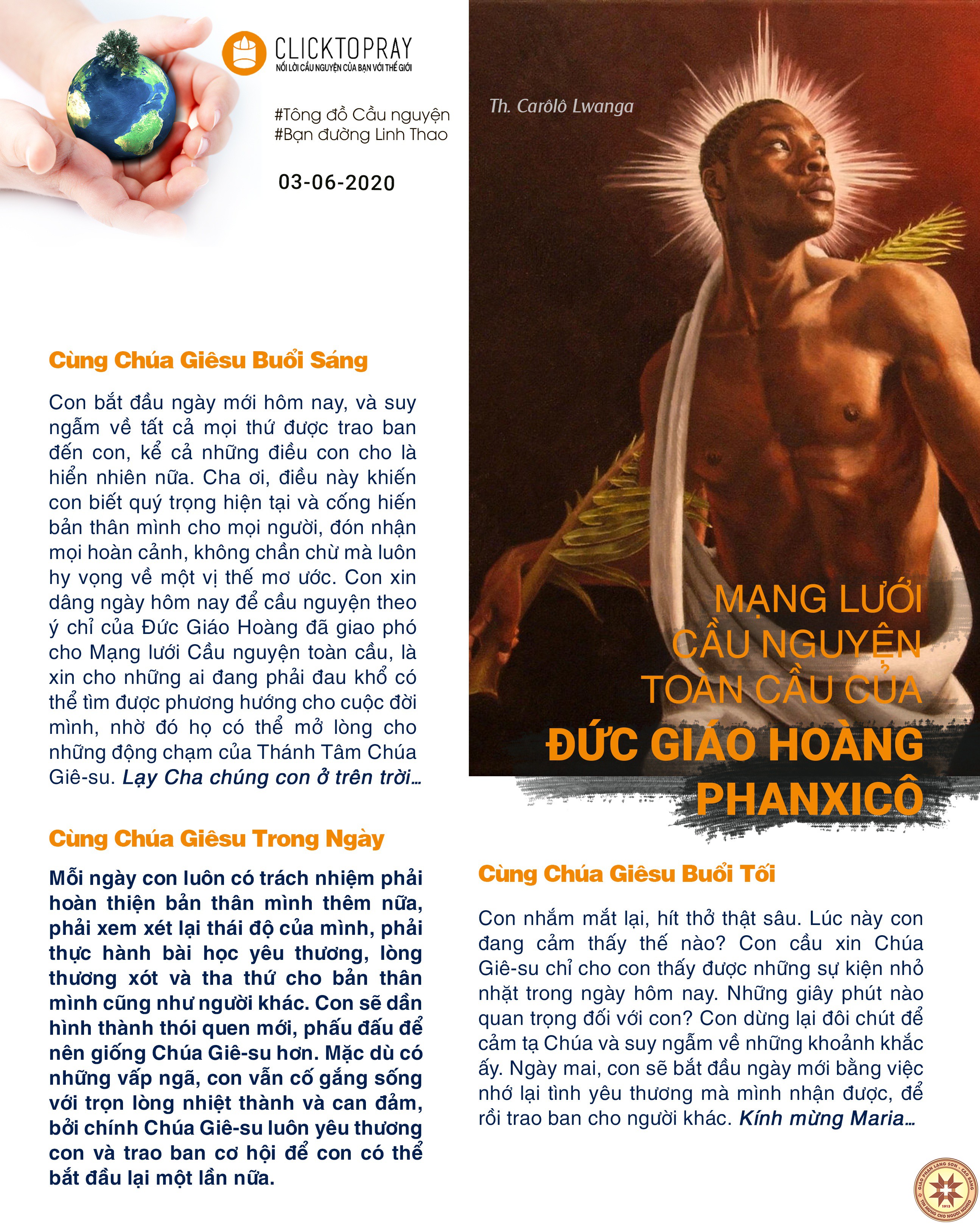 Tông đồ Cầu nguyện ngày 02/6