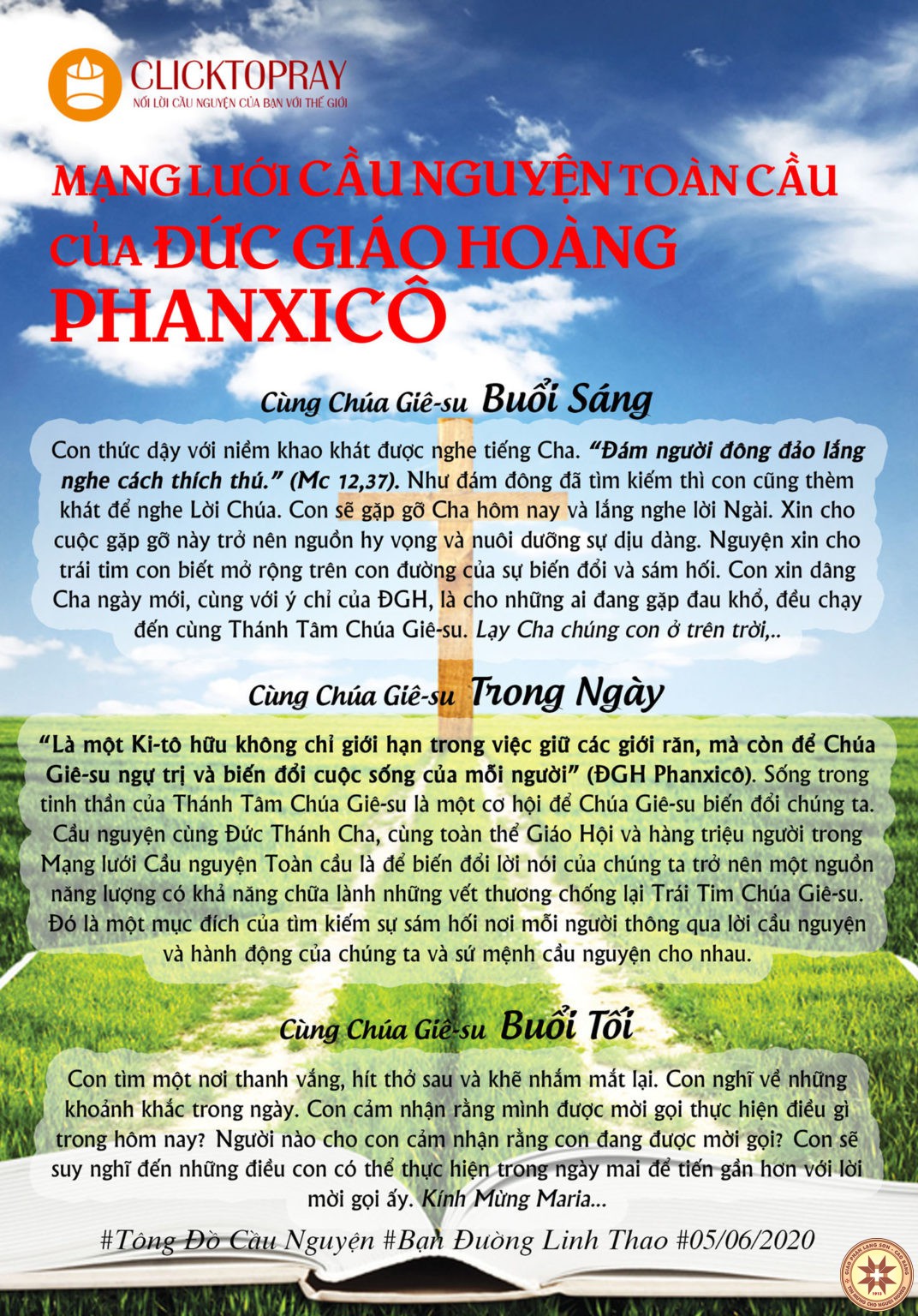 Tông đồ Cầu nguyện ngày 05/6