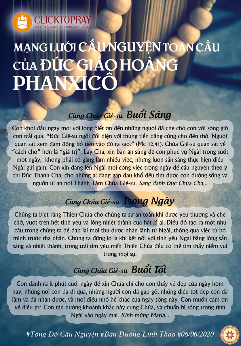 Tông đồ Cầu nguyện ngày 06/6