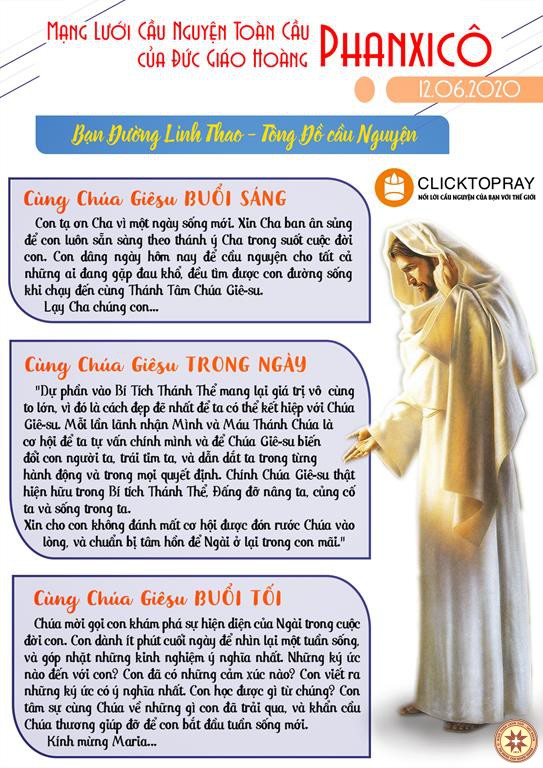 Tông đồ Cầu nguyện ngày 12/6