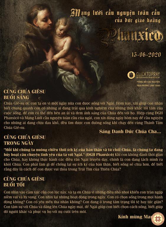 Tông đồ Cầu nguyện ngày 13/6