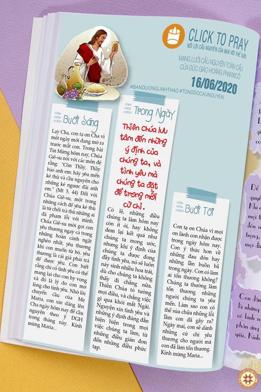 Tông đồ Cầu nguyện ngày 16/6