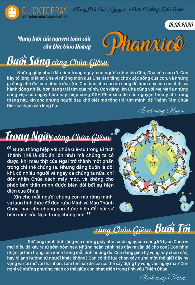 Tông đồ Cầu nguyện ngày 18/6