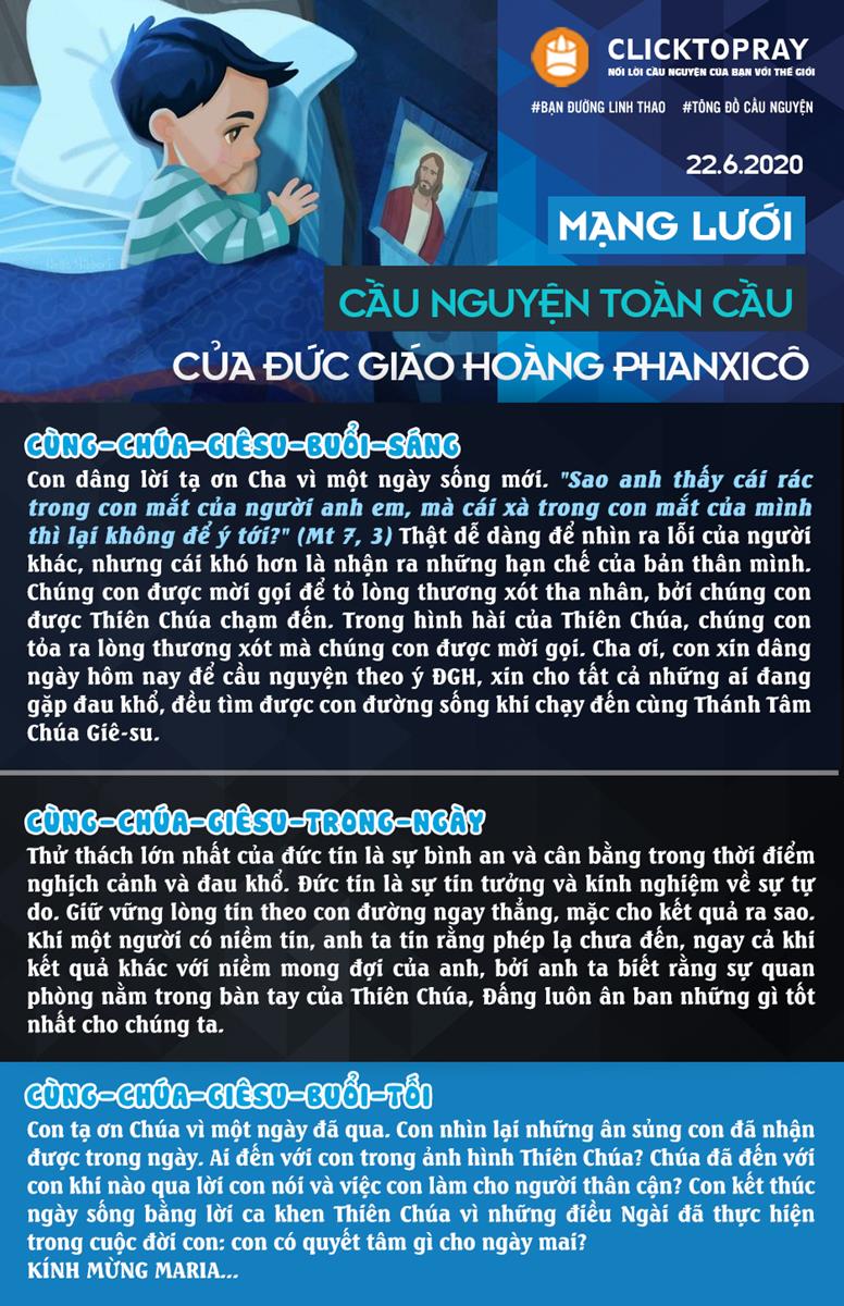 Tông đồ Cầu nguyện ngày 22/6
