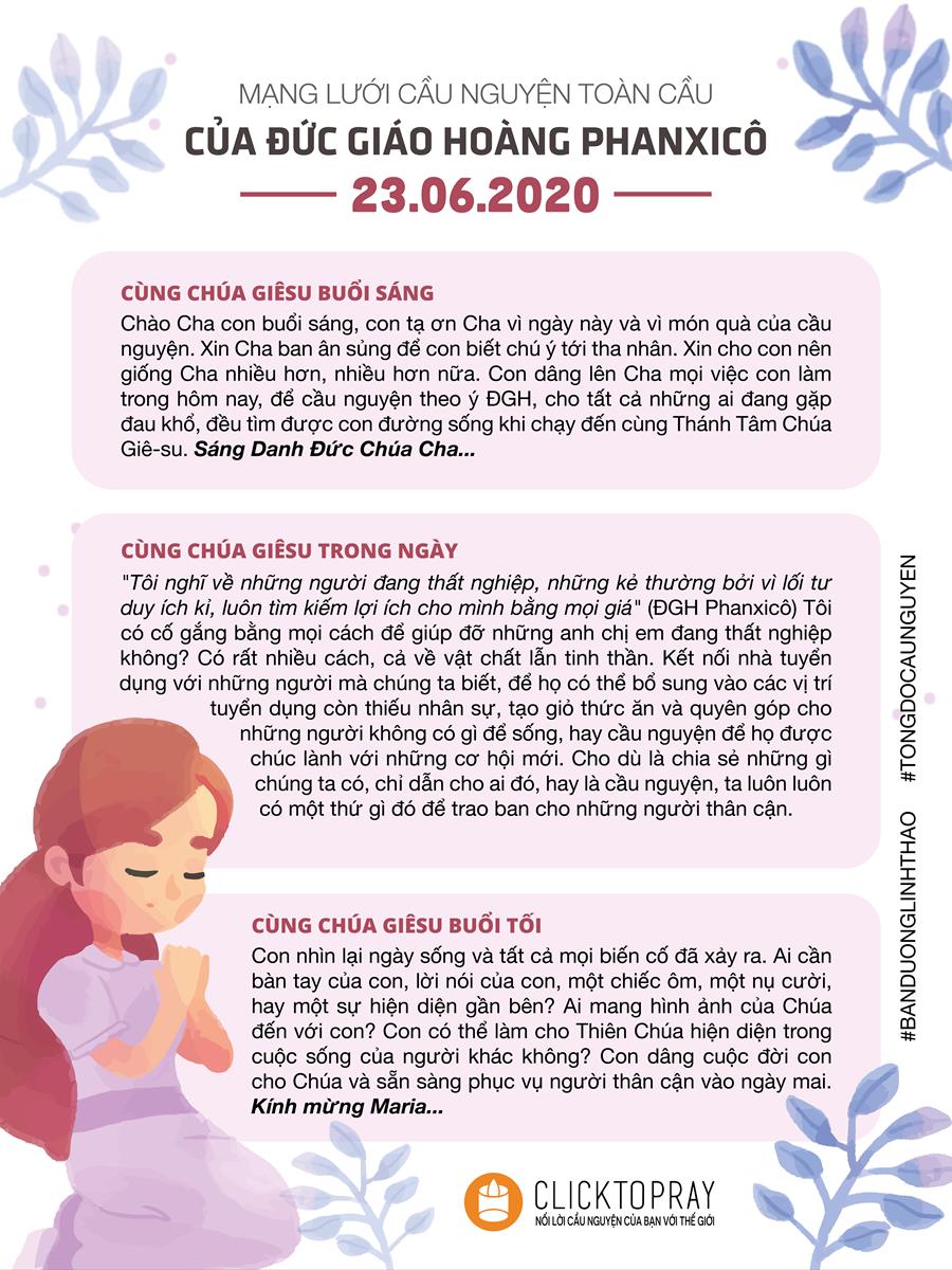 Tông đồ Cầu nguyện ngày 23/6
