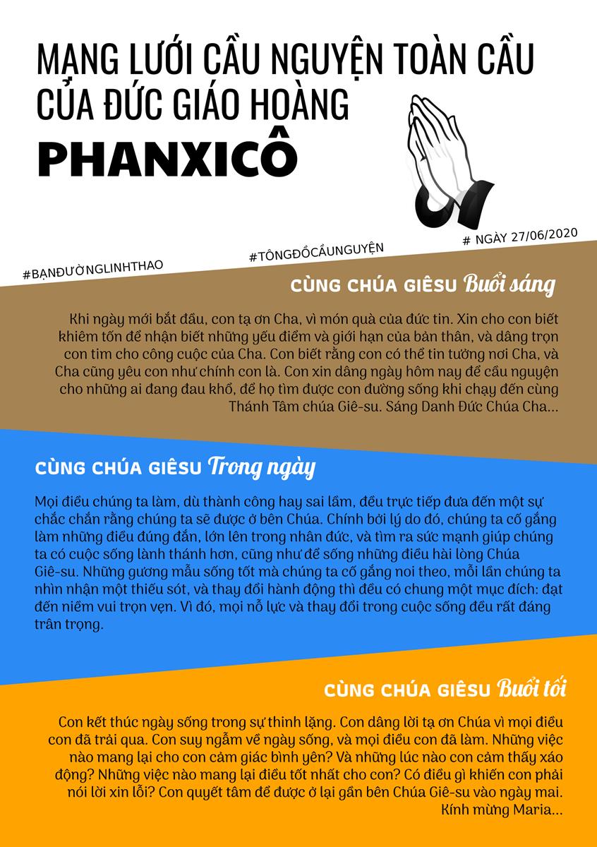 Tông đồ Cầu nguyện ngày 27/6