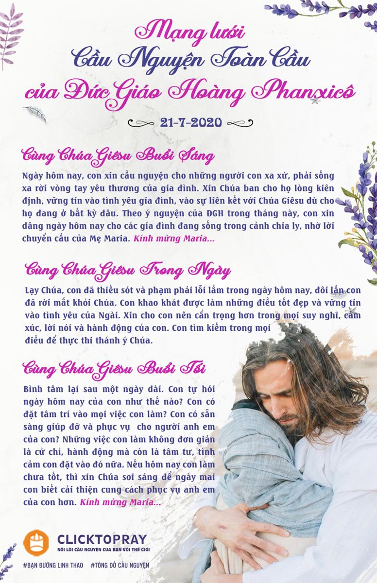 Tông đồ Cầu nguyện ngày 21/7