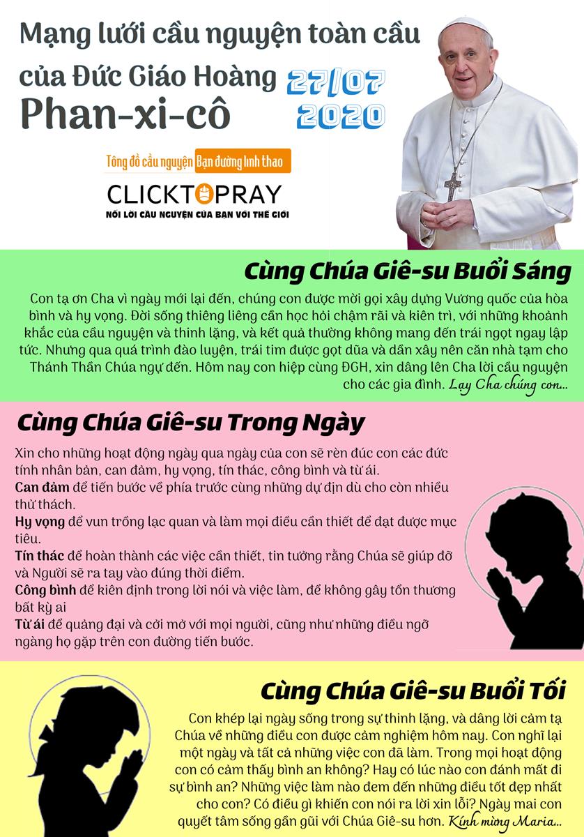 Tông đồ Cầu nguyện ngày 27/7