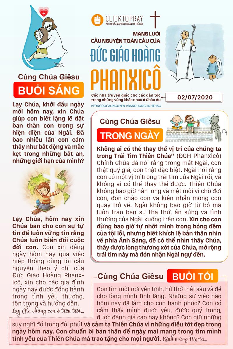 Tông đồ Cầu nguyện ngày 02/7