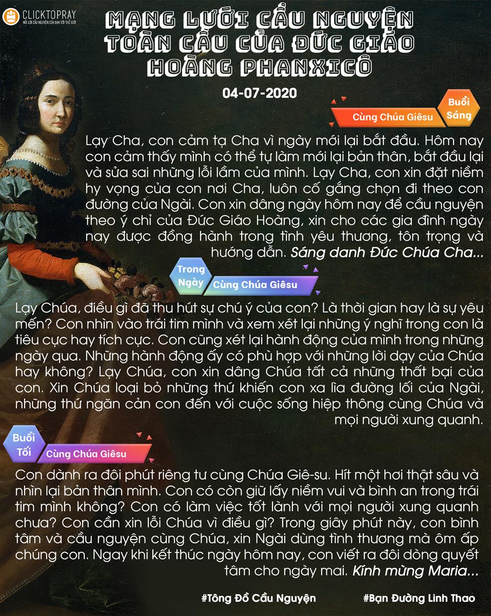 Tông đồ Cầu nguyện ngày 04/7