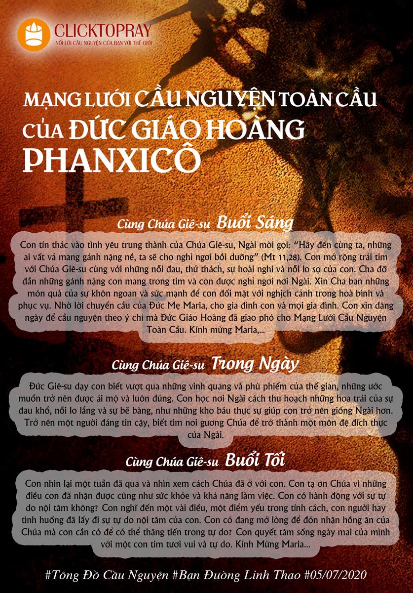 Tông đồ Cầu nguyện ngày 05/7