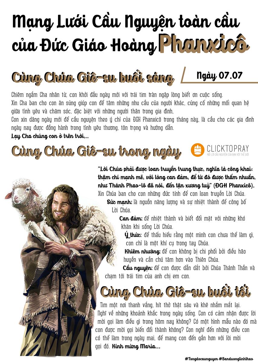 Tông đồ Cầu nguyện ngày 07/7