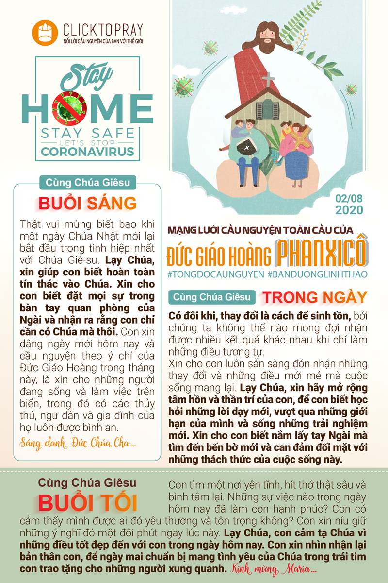 Tông đồ Cầu nguyện ngày 02/8